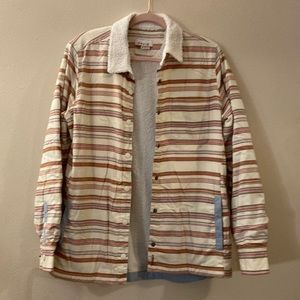 Orvis striped fleece lined jacket